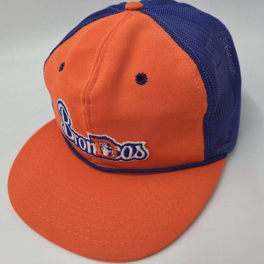 Vintage Denver Broncos Hat Snapback (Fits Small) Trucker Mesh Sports Specialties